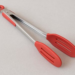 10 Silicone Head Food Tongs Heat Resistant for Non Stick Cookware