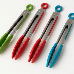 14 Colorful Silicone Food Tongs Set of 3 for Versatile Kitchen Use