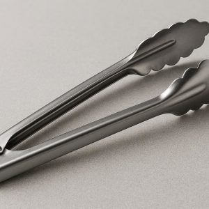 15 Stainless Steel Food Tongs with Scalloped Tips for Secure Grip